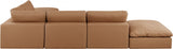 Comfy Faux Leather Sectional Cognac from Meridian - Luna Furniture