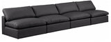 Comfy Faux Leather Sofa Black from Meridian - Luna Furniture