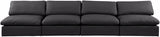 Comfy Faux Leather Sofa Black from Meridian - Luna Furniture