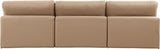 Comfy Faux Leather Sofa Natural from Meridian - Luna Furniture