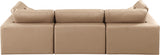 Comfy Faux Leather Sofa Natural from Meridian - Luna Furniture