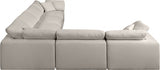 Comfy Linen Textured Fabric Sectional Beige from Meridian - Luna Furniture