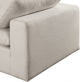 Comfy Linen Textured Fabric Sectional Beige from Meridian - Luna Furniture