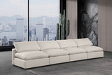 Comfy Linen Textured Fabric Sofa Beige from Meridian - Luna Furniture