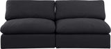 Comfy Linen Textured Fabric Sofa Black from Meridian - Luna Furniture