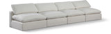 Comfy Linen Textured Fabric Sofa Cream from Meridian - Luna Furniture