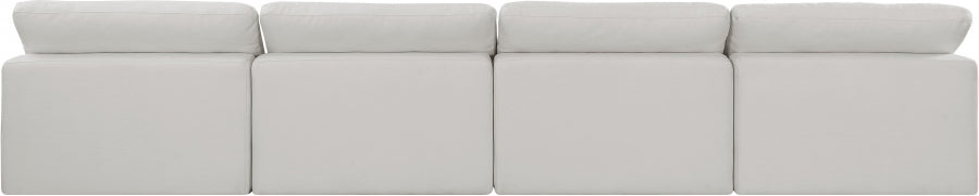 Comfy Linen Textured Fabric Sofa Cream from Meridian - Luna Furniture