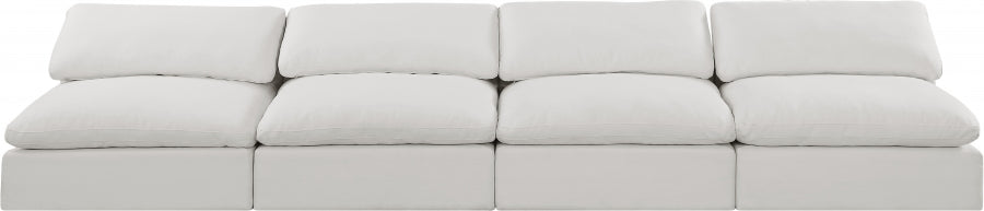 Comfy Linen Textured Fabric Sofa Cream from Meridian - Luna Furniture