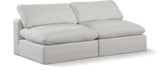 Comfy Linen Textured Fabric Sofa Cream from Meridian - Luna Furniture