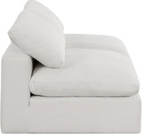 Comfy Linen Textured Fabric Sofa Cream from Meridian - Luna Furniture