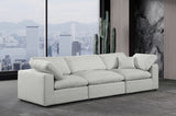 Comfy Linen Textured Fabric Sofa Grey from Meridian - Luna Furniture