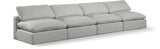 Comfy Linen Textured Fabric Sofa Grey from Meridian - Luna Furniture