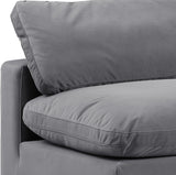 Comfy Velvet Armless Chair Grey from Meridian - Luna Furniture