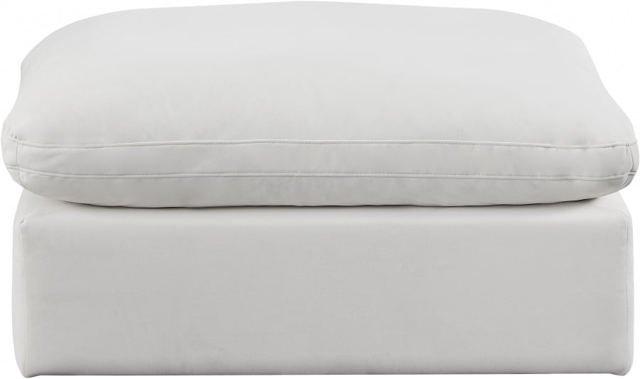 Comfy Velvet Ottoman Cream from Meridian - Luna Furniture