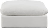 Comfy Velvet Ottoman Cream from Meridian - Luna Furniture