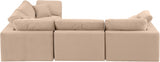 Comfy Velvet Sectional Beige from Meridian - Luna Furniture