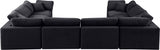 Comfy Velvet Sectional Black from Meridian - Luna Furniture