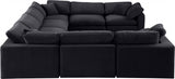 Comfy Velvet Sectional Black from Meridian - Luna Furniture