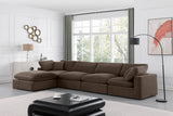 Comfy Velvet Sectional Brown from Meridian - Luna Furniture