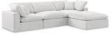 Comfy Velvet Sectional Cream from Meridian - Luna Furniture