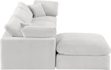 Comfy Velvet Sectional Cream from Meridian - Luna Furniture