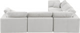 Comfy Velvet Sectional Cream from Meridian - Luna Furniture