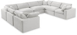 Comfy Velvet Sectional Cream from Meridian - Luna Furniture