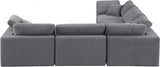 Comfy Velvet Sectional Grey from Meridian - Luna Furniture