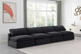 Comfy Velvet Sofa Black from Meridian - Luna Furniture