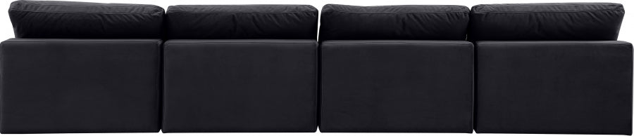 Comfy Velvet Sofa Black from Meridian - Luna Furniture