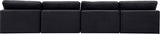 Comfy Velvet Sofa Black from Meridian - Luna Furniture