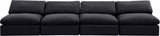 Comfy Velvet Sofa Black from Meridian - Luna Furniture