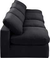 Comfy Velvet Sofa Black from Meridian - Luna Furniture