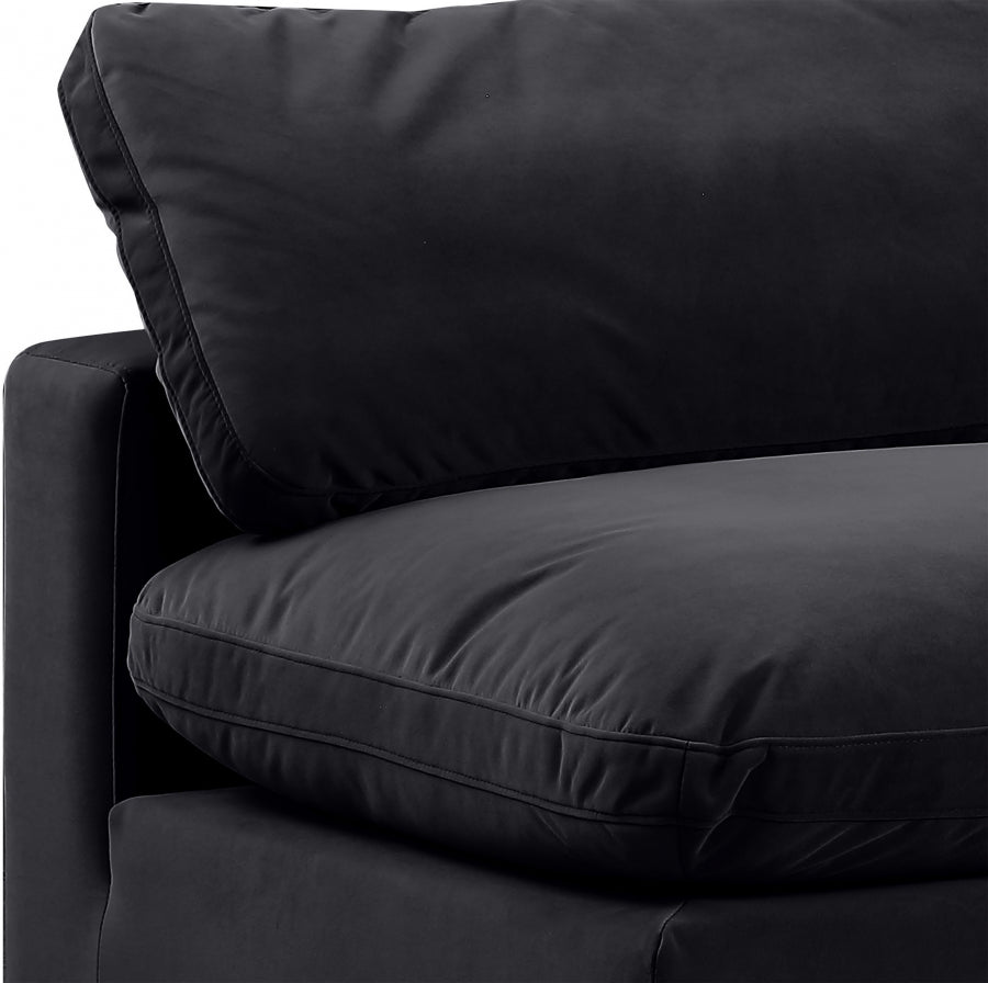 Comfy Velvet Sofa Black from Meridian - Luna Furniture