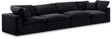 Comfy Velvet Sofa Black from Meridian - Luna Furniture