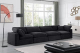 Comfy Velvet Sofa Black from Meridian - Luna Furniture