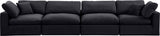 Comfy Velvet Sofa Black from Meridian - Luna Furniture