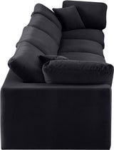 Comfy Velvet Sofa Black from Meridian - Luna Furniture