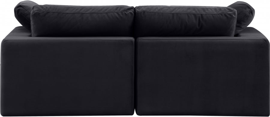 Comfy Velvet Sofa Black from Meridian - Luna Furniture