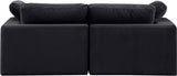 Comfy Velvet Sofa Black from Meridian - Luna Furniture