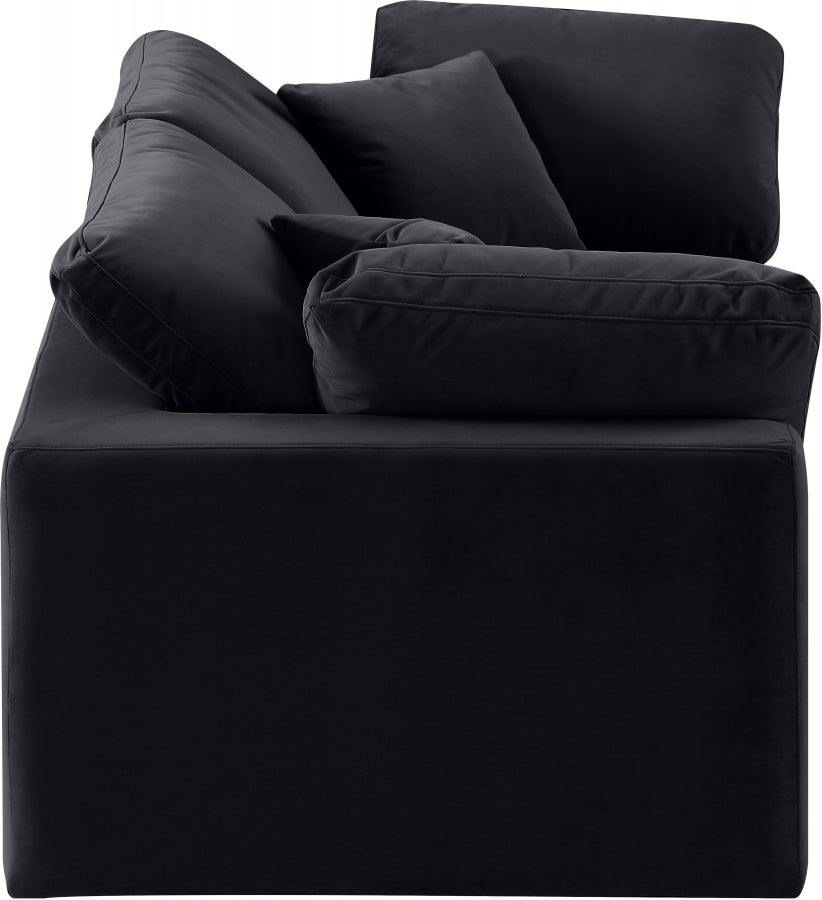 Comfy Velvet Sofa Black from Meridian - Luna Furniture