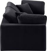 Comfy Velvet Sofa Black from Meridian - Luna Furniture