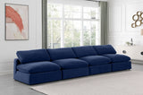 Comfy Velvet Sofa Blue from Meridian - Luna Furniture