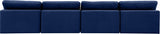 Comfy Velvet Sofa Blue from Meridian - Luna Furniture