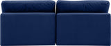 Comfy Velvet Sofa Blue from Meridian - Luna Furniture