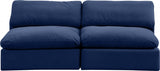 Comfy Velvet Sofa Blue from Meridian - Luna Furniture