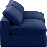 Comfy Velvet Sofa Blue from Meridian - Luna Furniture