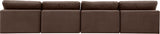 Comfy Velvet Sofa Brown from Meridian - Luna Furniture