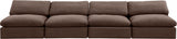 Comfy Velvet Sofa Brown from Meridian - Luna Furniture