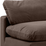 Comfy Velvet Sofa Brown from Meridian - Luna Furniture